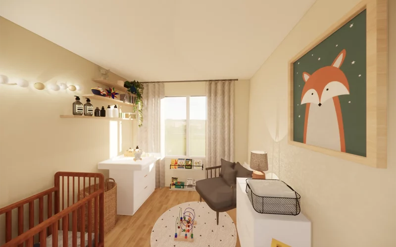 chambre bébé tout en douceur